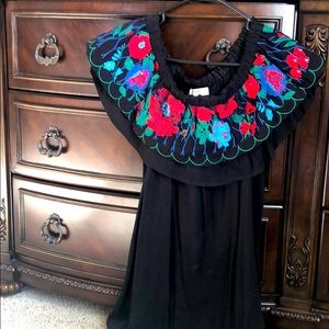 Black off the shoulder dress